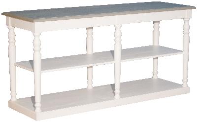 Etagere, 2-farbig, antik-weiß, oben grau